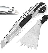 DOWELL Utility Knife Retractable Utility Knife Box Cutters Heavy Duty with 5PCS Extra Blades,Self...
