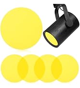 DOITOOL 5pcs Light Diffuser Film: Self-adhesive Color Correction Gel Sheets For Lamps - Yellow Pe...