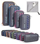 BAGAIL Camping Towel with EVA Case, Compact & Ultra Soft Microfiber Travel Towel - Super Absorben...