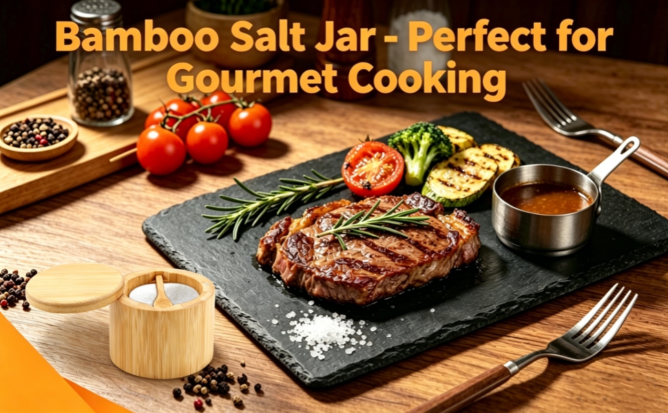 Bamboo Salt Container