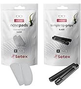 Setex Eyeglass Gecko Grip Bundle, Temple Tip Grips (2 Black Pair) + Anti Slip Eyeglass Nose Pads ...