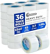 Rosmonde Packing Tape Bulk, 36 Pack, Strong Adhesive Clear Tape, 1.88