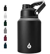 BJPKPK 64 oz Insulated Water Bottle, Dishwasher Safe Half Gallon Water Bottle with Ergonomic Hand...