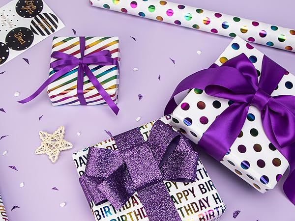 17inch birthday iridescent wrapping paper 2