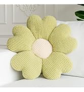 Flower Pillow, Flower Shaped Throw Pillow, 19.7" Grass green Preppy Pillows Cute Decorative Seat ...