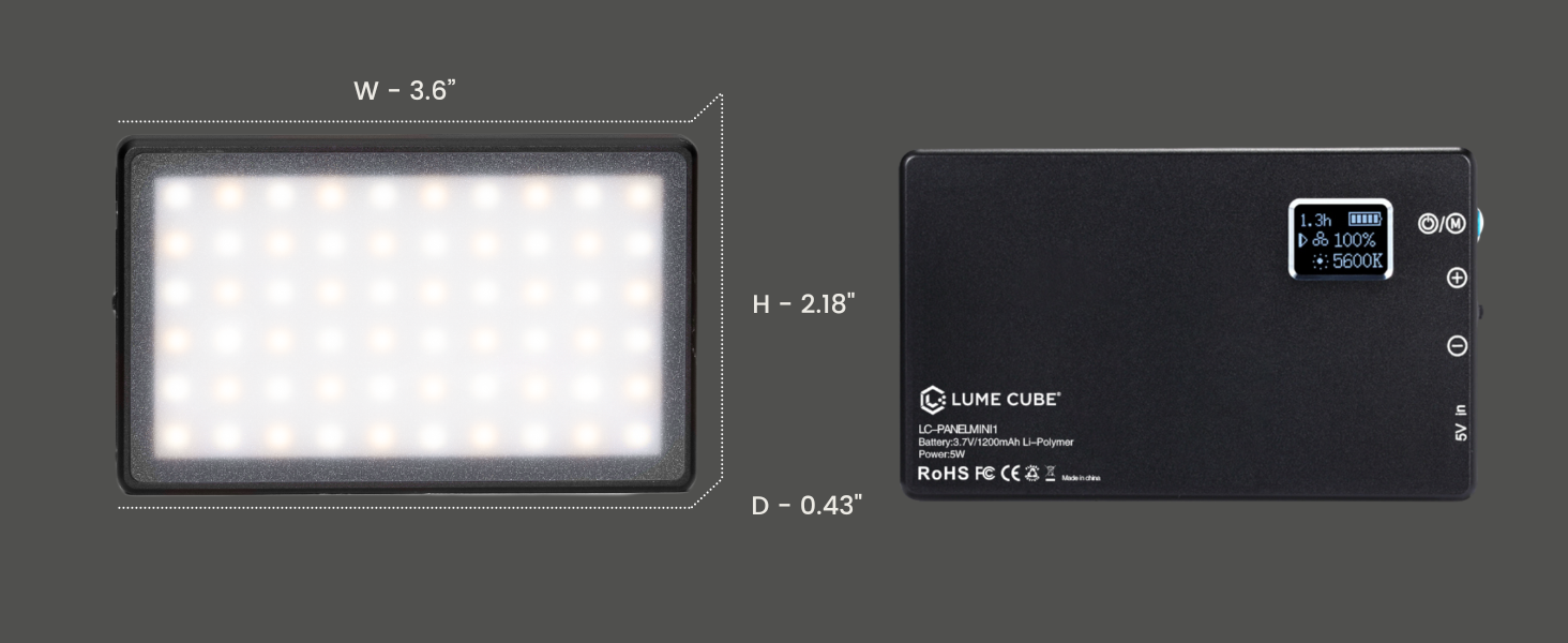 Portable and functional camera mini panel LED light