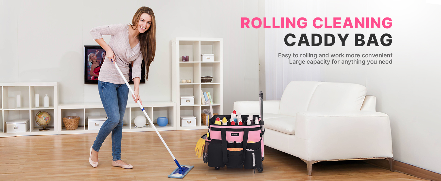 Rolling Cleaning Caddy Bag