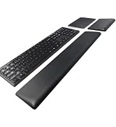 HONKID Low Profile Wrist Rest (H 0.2-0.58in) for Slim Keyboards and Mouse, Made of Cool Gel and N...