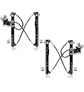 OVANOH Pair Rear Driver & Passenger Power Window Regulator w/Motor Compatible for Chevy Silverado...