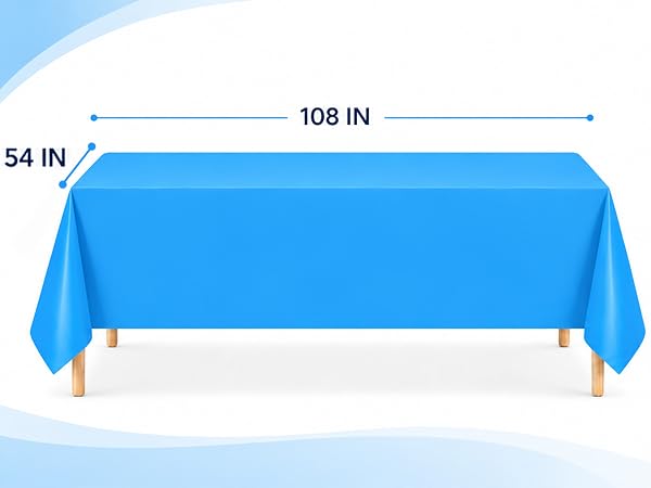54 x 108 Inch Coverage for Rectangle Tables