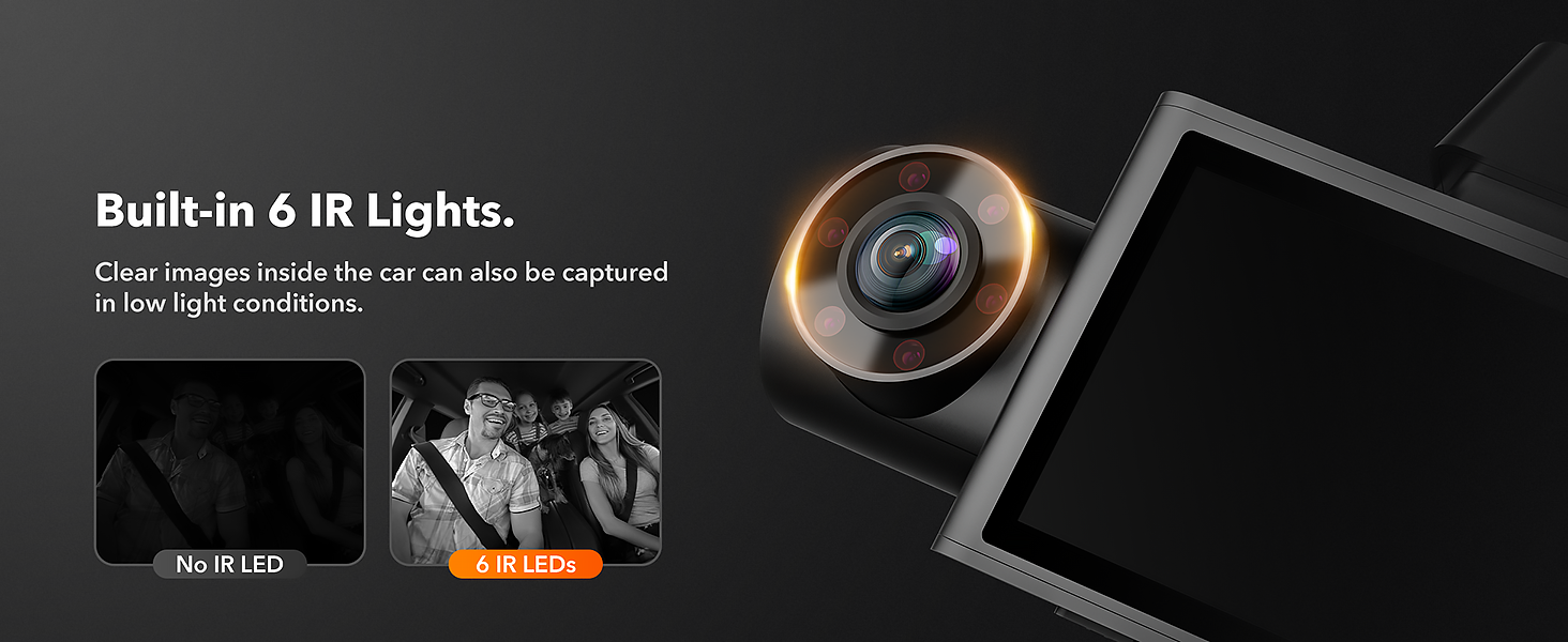 dash cam fornt cabin rear