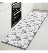 FYATHM Farmhouse Kitchen Mat Rooster Rugs for Kitchen Floor Anti Fatigue Mat for Standing Desk Of...