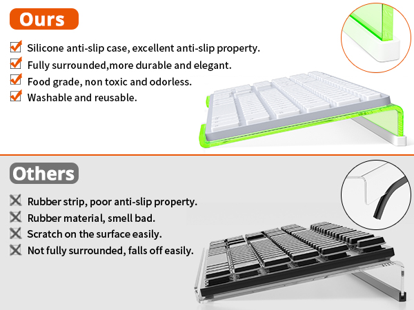 Acrylic Tilted Computer Keyboard Holder