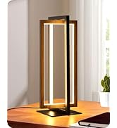 EDISHINE Modern LED Table Lamp, Stepless Dimmable Minimalist Bedside Lamp, MAX 750LM, 3 Color Tem...