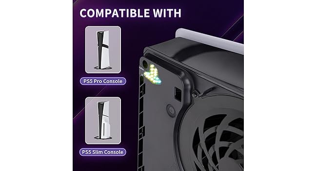 eXtremeRate 7 Colors 40 Effects RGB RAINBOW Logo LED Kit for PS5 Slim/Pro Console