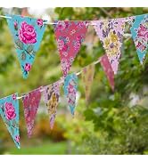 Talking Tables 13ft Vintage Floral Paper Bunting, Mothers Day Decorations, Tea Party Decorations,...