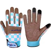 SLARMOR Gardening Gloves for Women,Touchscreen Leather Work Gloves,Thorn Proof & Puncture Resista...