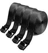 Lashing Straps with Buckles, 4Pack, 1 Inch × 12 Feet, Cargo Tie-Down Strap, Adjustable Cam Buckle...