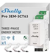 Shelly Pro 3EM 3CT 63 | Wi-Fi & LAN 3-Phase Professional Smart Energy Meter | DIN Rail | Home Aut...