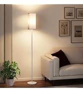 GOEBLESON Floor Lamp, Pole with Foot Switch, Modern Standing Lamp Lampshade, Minimalist Freestand...