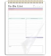 To Do List Notepad,Daily To Do List Notebook, (8.5"x 11") Spiral Bound Undated Daily Planning Pad...