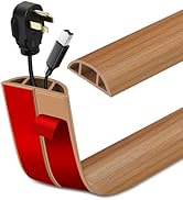 Floor Cord Cover Self Adhesive Cord Hider Floor Extension Cord Covers for Floor Power Cord Protec...