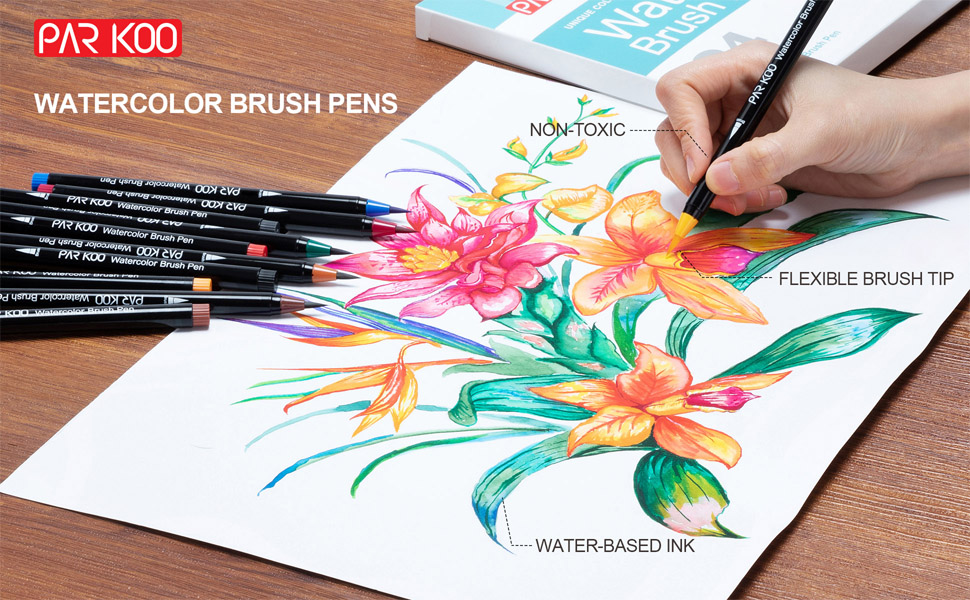 watercolor brush pens