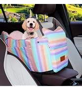 Cullaby Console Dog Seat | Anti-Collapse Armrest Booster for Small Dogs & Puppies - Secure Travel...