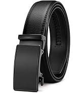 CHAOREN Leather Ratchet Belt for men 1 3/8" for Dress Pants - Micro Adjustable Belt Fit Everywhere