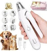 RGIMF 2-in-1 Dog Nail Grinder & Dog Nail Clipper for Sensitive Pets | Whisper-Quiet Claw Trimmer,...