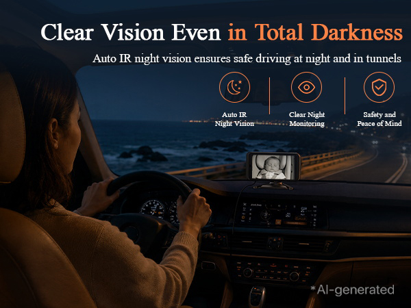 Baby Car Camera with Video Recording & Playback