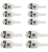 Probrico 10 Pack Satin Nickel Door Locks for Bedroom and Bathroom,Privacy Function Contractor Pac...