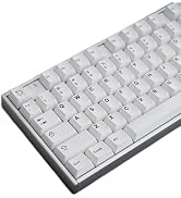 White Keycaps Set Cherry Profile Doubleshot Bow Keycaps 120 Keys Custom Keyboard Keycap for 60% 6...