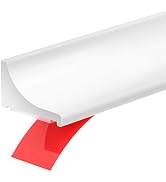Zehiels 98Inch Shower Threshold Water Dam, Self-Adhesive Silicone Shower Barrier Water Stopper Sh...
