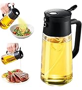 TINMIX Oil Sprayer for Cooking - 2 IN 1 Glass Oil Dispenser & Olive Oil Mister Sprayer Bottle for...