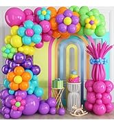HILAVO Magic Balloon Garland 161 Pcs Assorted Colors Latex Balloons Arch Kit Hot Pink Orange Yell...