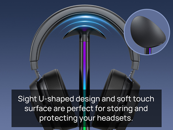 RGB headphones stand to protect headsets