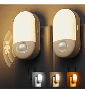 L LOHAS LED Motion Sensor Night Light, Motion Sensor Light Indoor, 3CCT | Yellow Light,Bright Nig...