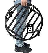 Hongsane 22" Round Plant Stand with Wheels Heavy Duty,Large Metal Plant Caddy Indoor Outdoor Use,...