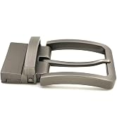 YLiiii Gray Alloy Clamp Belt Buckle Belt Strap Replacement Buckles Reversible Belt Buckle Men Acc...