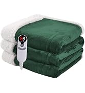 Minervada Heated Blanket Electric Throw 50''x60'', 3 Hour Auto Shut-Off 6 Heating Levels Small Wa...