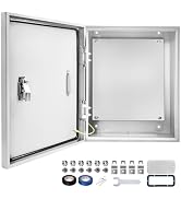 Outdoor Electrical Box 20 x 16 x 10''D NEMA 4X Enclosure Steel Box, Waterproof & Dustproof Outdoo...
