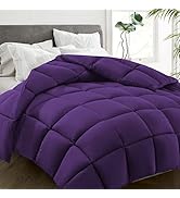 HYLEORY All Season Queen Size Bed Comforter - Cooling Goose Down Alternative Quilted Duvet Insert...