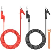 Proster Stackable Banana Plug to Alligator Clip Test Lead 1.2m 20A 1000V - Heavy Duty Multimeter ...
