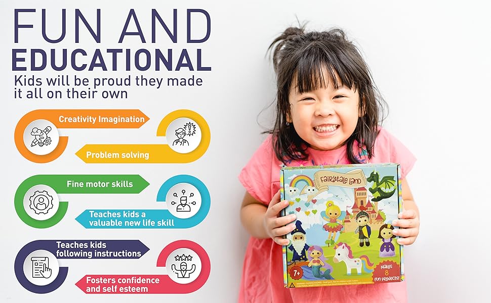 Educational creative fun create children imagination creativity skills activities child materials