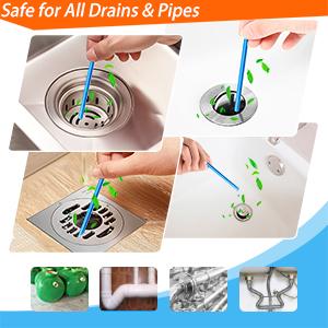 Drain Sticks Drain Stix Dtainstix Drain Deodorizer for Clogs Odors-Safe for Any Drains