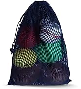 Large Heavy-Duty Mesh Sports Ball Bag for Soccer, Basketball, Volleyball, Football, Baseball, Gol...