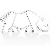 Rhino Zinc Alloy Car Emblem - 3D Metal Emblem Badge Fender/Tailgate/Bumper Decal for Car Stickers...