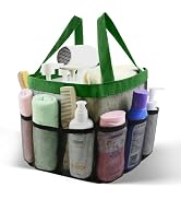 ASBEFORE Mesh Shower Caddy Portable, Shower Tote Bag for Dorm Room Essentials, 8 Pockets Large Sh...