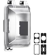 TAYMATIC 1-Gang Outdoor Outlet Cover,Weatherproof PC Receptacle,Extra-Duty in-Use, Horizontal/Ver...